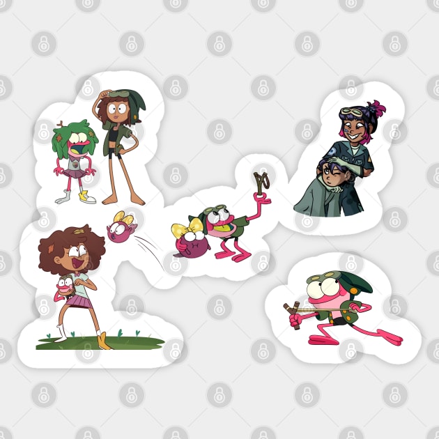 five - planter and sprig and Marcy Wu Sticker by MIXCOLOR